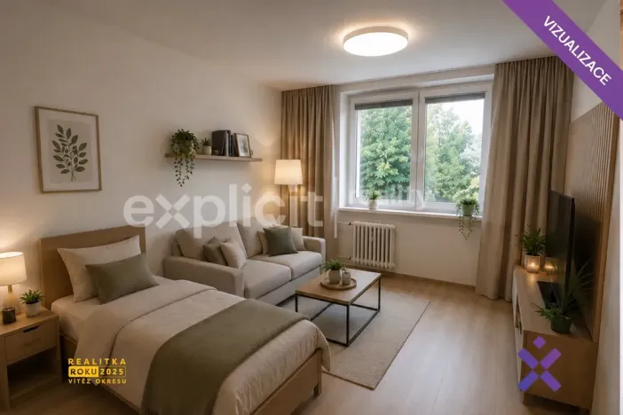 Pronájem bytu 1+1, Zlín, Dřevnická, 38 m2