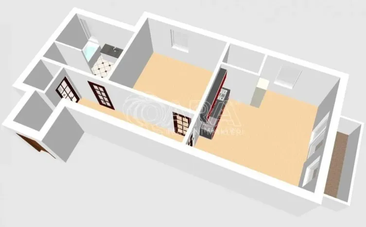 Pronájem bytu 2+kk, Praha - Letňany, Zlonická, 59 m2