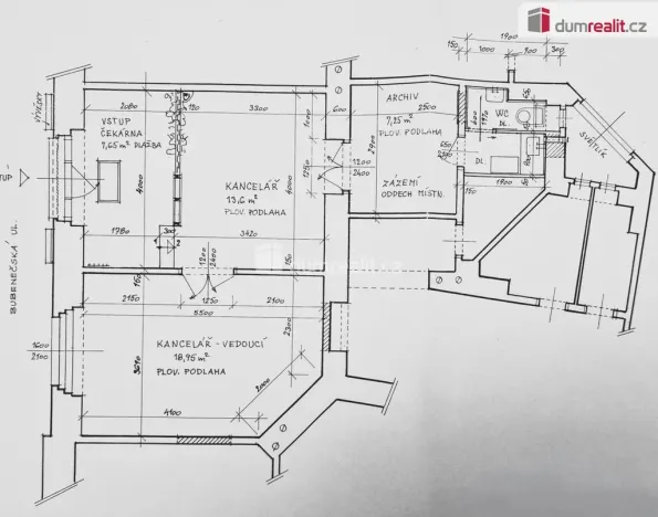 Pronájem kanceláře, Praha - Bubeneč, Bubenečská, 51 m2