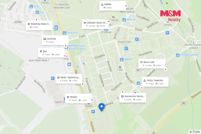 Prodej bytu 2+kk, Mariánské Lázně - Úšovice, Tepelská, 59 m2