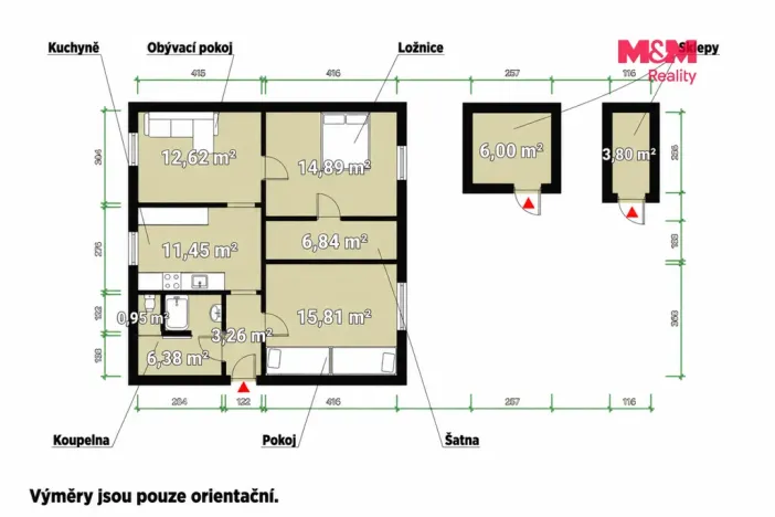 Prodej bytu 3+1, Plzeň - Koterov, Topolová, 72 m2