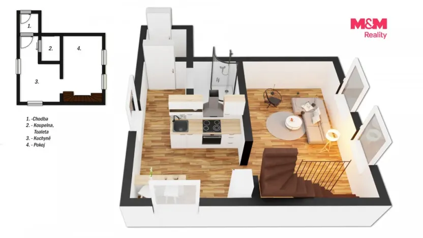 Prodej bytu 3+1, Bělá nad Svitavou, 65 m2