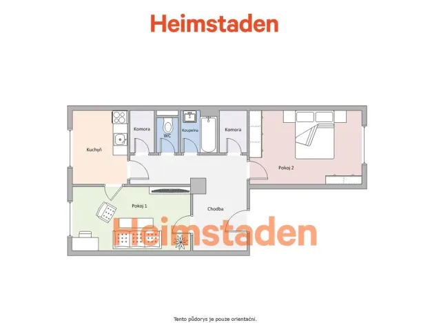 Pronájem bytu 2+1, Karviná - Nové Město, Závodní, 59 m2