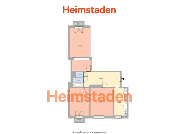 Pronájem bytu 3+1, Ostrava - Poruba, Čs. exilu, 80 m2