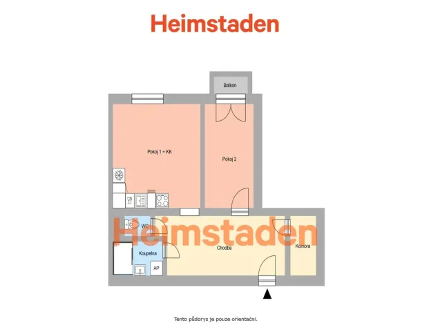 Pronájem bytu 2+kk, Ostrava - Poruba, Havlíčkovo náměstí, 40 m2