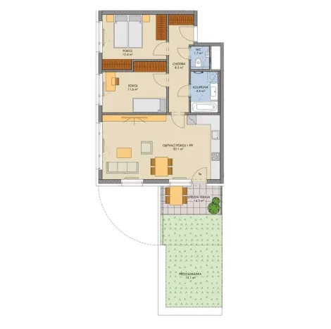 Prodej bytu 3+kk, Praha - Hlubočepy, Wassermannova, 71 m2