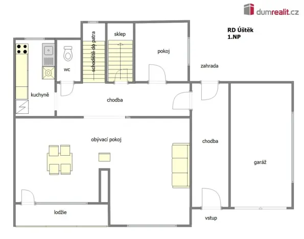 Pronájem rodinného domu, Úštěk - Úštěk-Českolipské Předměstí, Vilová čtvrť, 167 m2