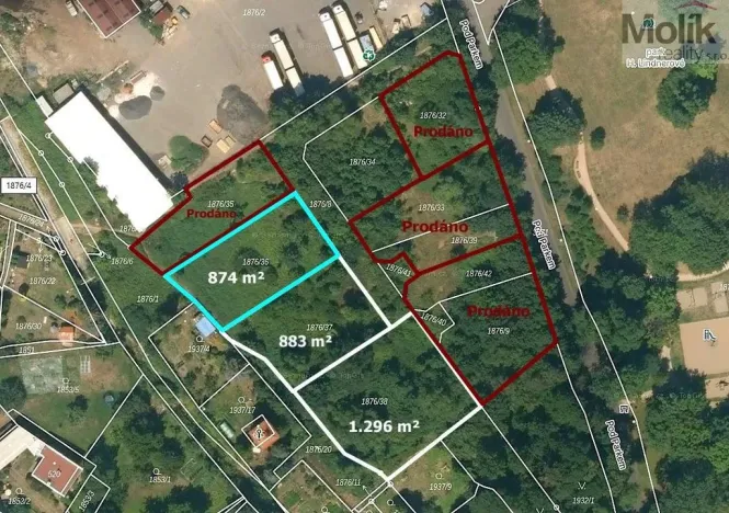 Prodej pozemku pro bydlení, Krupka, Prokopská, 874 m2