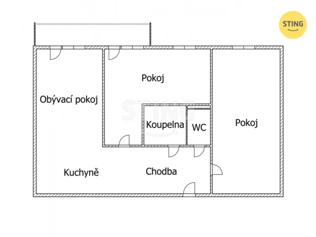 Prodej bytu 3+kk, Ostrava, Sokolovská, 53 m2