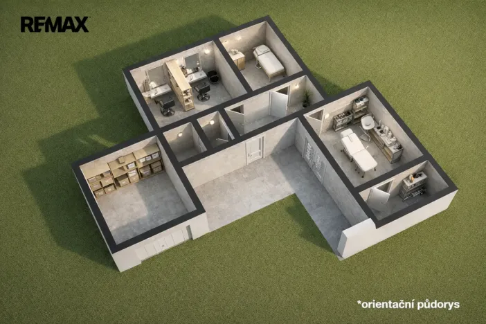 Pronájem kanceláře, Velká Bystřice, Nádražní I, 75 m2