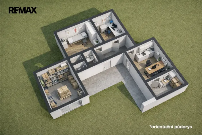 Pronájem kanceláře, Velká Bystřice, Nádražní I, 75 m2