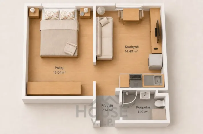 Prodej bytu 2+kk, Praha - Hostivař, Bělinského, 36 m2