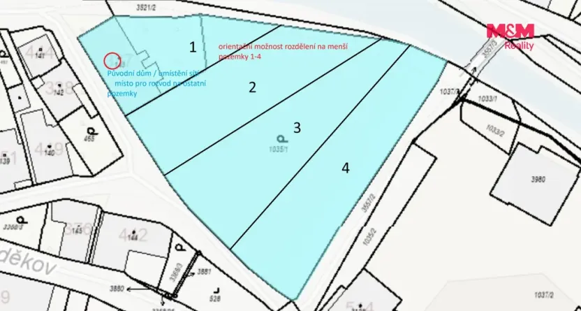 Prodej pozemku pro bydlení, Česká Třebová, Bezděkov, 4130 m2