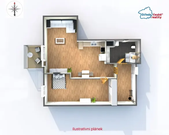 Pronájem bytu 2+kk, Praha - Háje, Jurkovičova, 50 m2