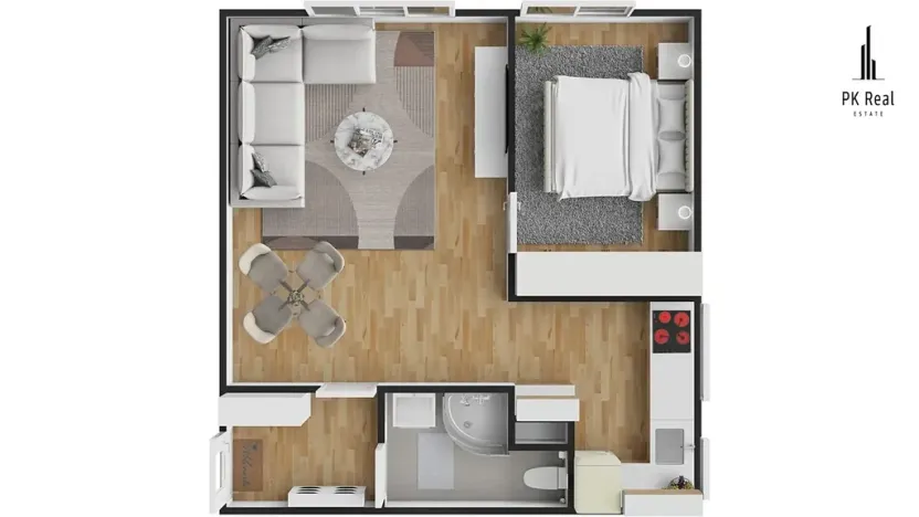 Prodej bytu 2+kk, Brno, Renneská třída, 47 m2