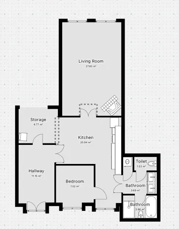 Pronájem bytu 3+kk, Praha - Staré Město, Smetanovo nábřeží, 84 m2