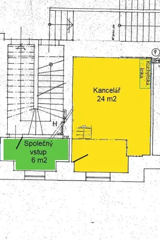 Pronájem kanceláře, Praha - Vinohrady, Budečská, 24 m2