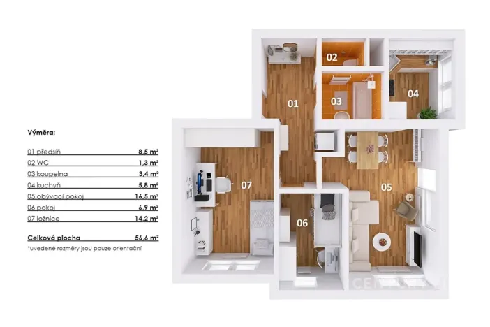Pronájem bytu 3+kk, Benešov, U Pivovaru, 63 m2