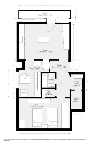Pronájem bytu 2+1, Brno, Brožíkova, 56 m2