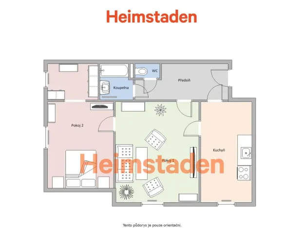 Pronájem bytu 2+1, Ostrava - Poruba, Havlíčkovo náměstí, 56 m2
