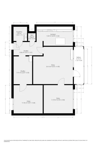 Pronájem bytu 3+1, Brno, Bednaříkova, 73 m2