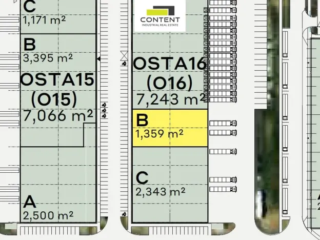 Pronájem skladu, Ostrava - Hrabová, K Zyfu, 1359 m2