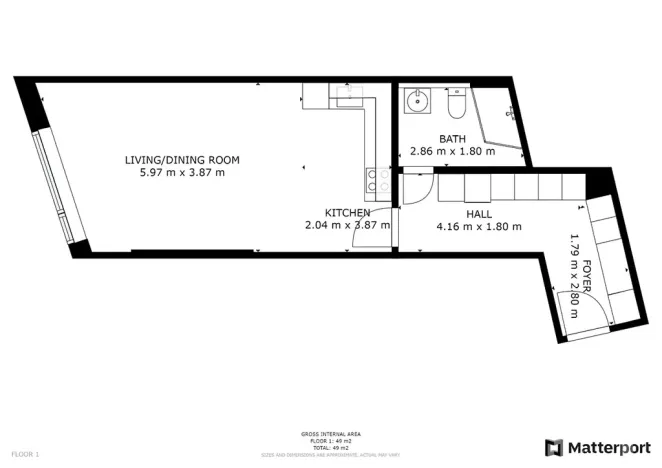 Pronájem bytu 1+kk, Praha - Holešovice, Komunardů, 47 m2