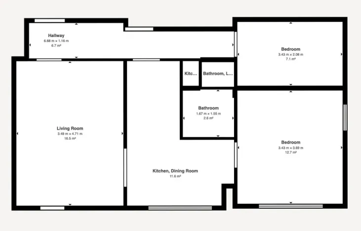 Pronájem bytu 3+1, Rožnov pod Radhoštěm, Borová, 65 m2