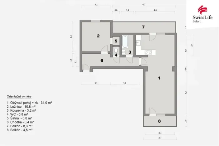Prodej bytu 2+kk, Praha - Holešovice, U průhonu, 62 m2