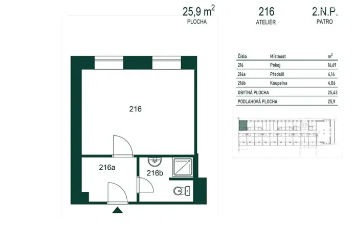 Prodej apartmánu, Loučná nad Desnou, 25 m2