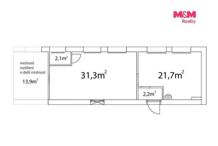 Pronájem kanceláře, Zdiby - Přemyšlení, U Továrny, 57 m2