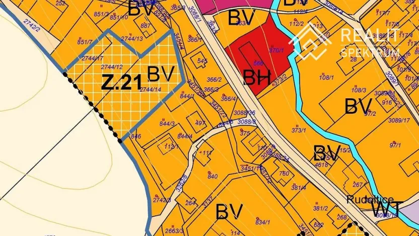 Prodej pozemku, Rudoltice, 3435 m2