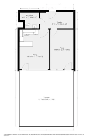 Pronájem bytu 2+kk, Brno, Rybářská, 52 m2