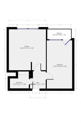 Pronájem bytu 2+kk, Praha - Michle, U Botiče, 42 m2