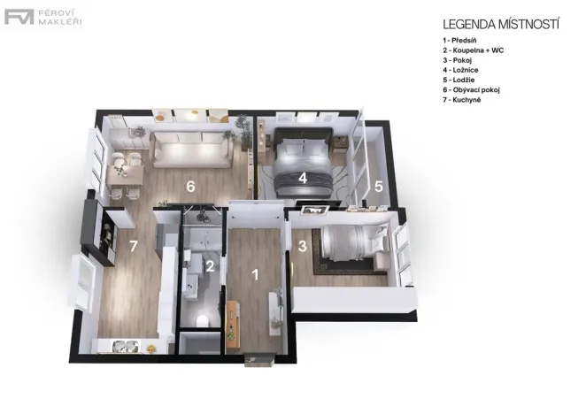 Prodej bytu 3+1, Ostrava, Volgogradská, 66 m2