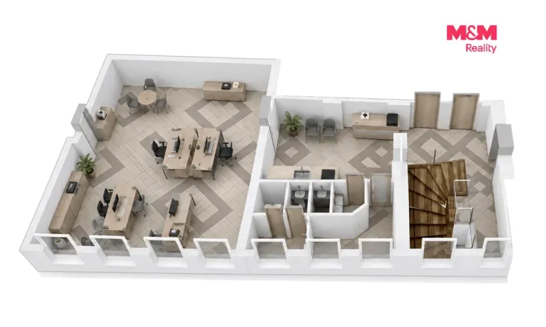 Pronájem kanceláře, Ústí nad Orlicí, Mírové nám., 79 m2
