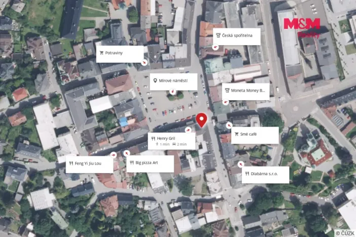 Pronájem kanceláře, Ústí nad Orlicí, Mírové nám., 79 m2