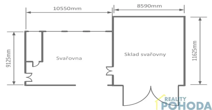 Pronájem výrobních prostor, Vysoké Mýto, Pod Nádražím, 195 m2