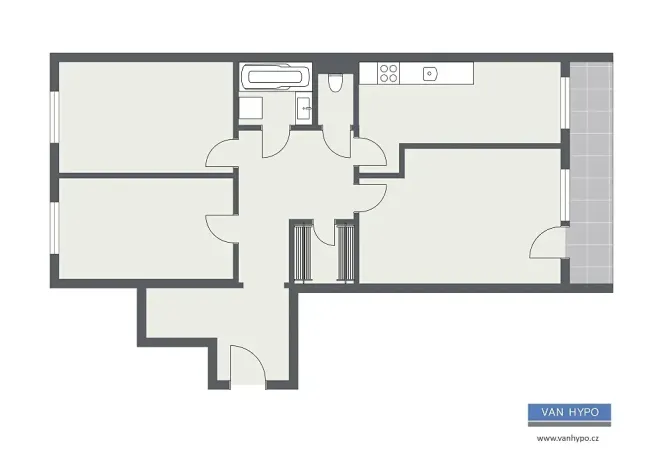 Prodej bytu 3+1, Praha - Chodov, Dědinova, 85 m2