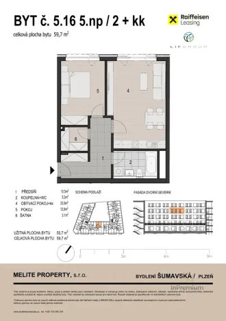 Prodej bytu 2+kk, Plzeň - Východní Předměstí, Šumavská, 60 m2