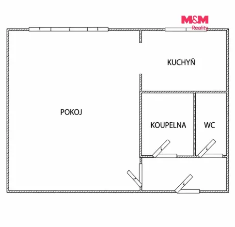 Pronájem bytu 1+kk, Týniště nad Orlicí, Čapkova, 34 m2