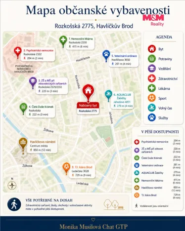 Prodej bytu 3+kk, Havlíčkův Brod, Rozkošská, 74 m2