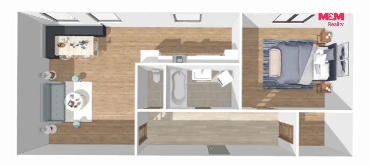Pronájem bytu 2+kk, Pečky, 56 m2