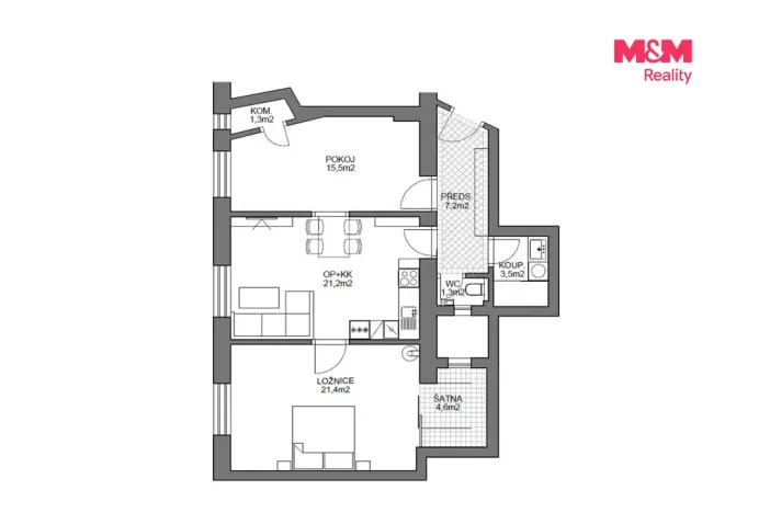 Pronájem bytu 3+kk, Karlovy Vary - Rybáře, Nákladní, 86 m2