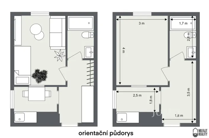 Pronájem bytu 1+1, Liberec - Liberec VI-Rochlice, Jablonecká, 29 m2