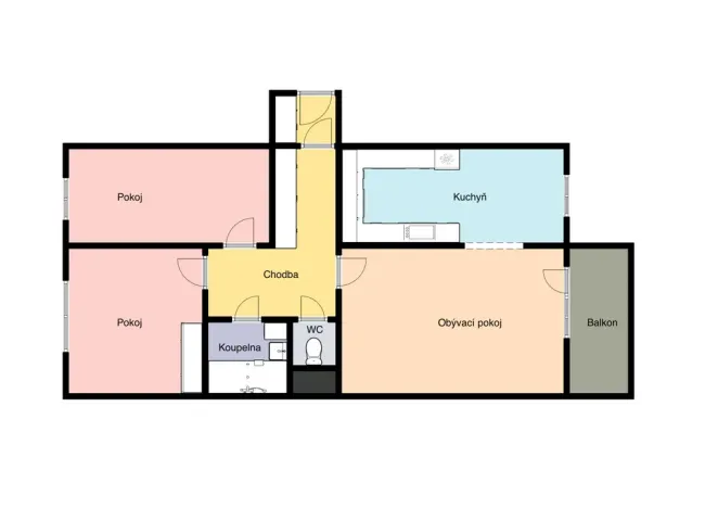 Pronájem bytu 3+1, Praha - Háje, Brechtova, 72 m2