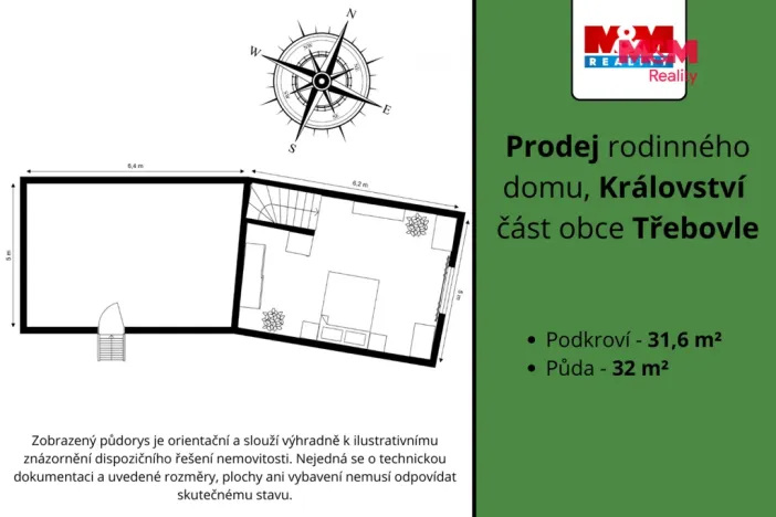 Prodej rodinného domu, Třebovle - Království, 51 m2