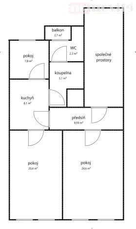 Prodej bytu 3+1, Praha - Libeň, Heydukova, 80 m2