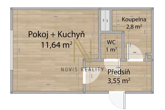 Pronájem bytu 1+kk, Plzeň, Čermákova, 22 m2