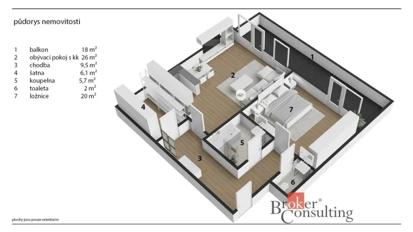 Pronájem bytu 2+kk, Mladá Boleslav - Michalovice, 87 m2